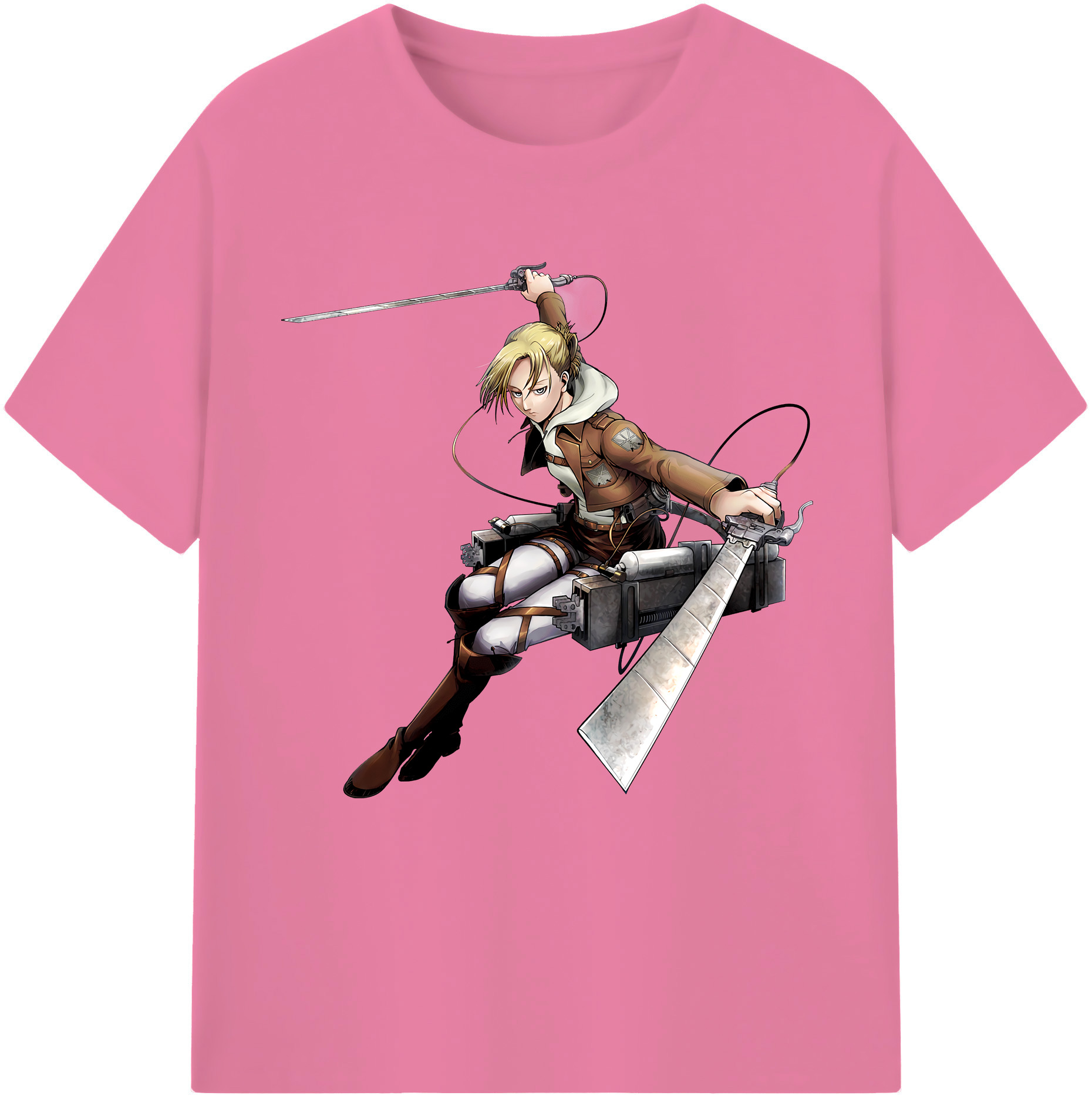 （画像用） 進撃の巨人 アニ・レオンハート Attack on Titan Annie Leonhart 綿100％半袖Tシャツ（フロントプリント）